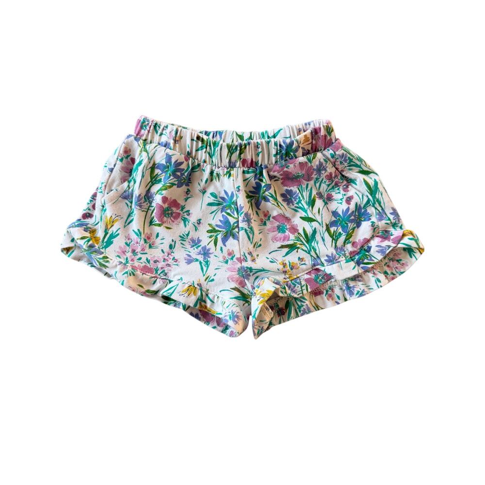 Baby Gap Floral Ruffle Shorts Baby 3-6M Wildflower Print Cotton